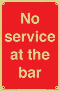 No service at the bar